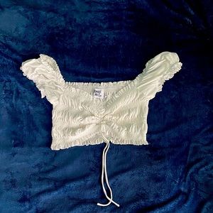 Princess Polly white scrunch crop top!